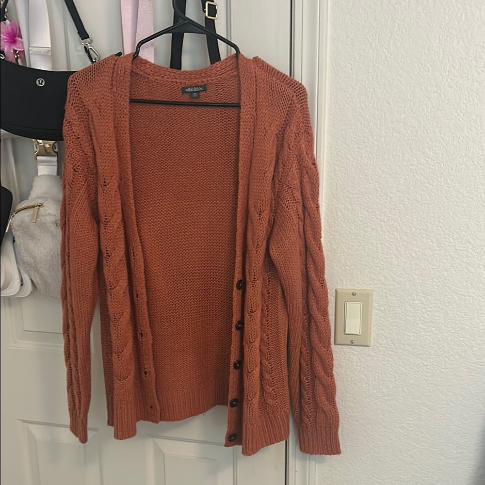 Women's Rust Cardigan Sweater